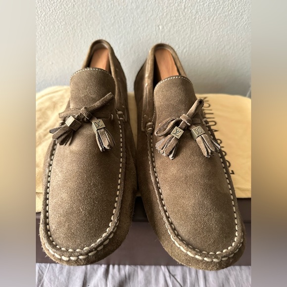 Louis Vuitton Men Shoes Tassel Suede Loafers. 9.5UK 10.5US. New Never Worn. - Picture 2 of 4
